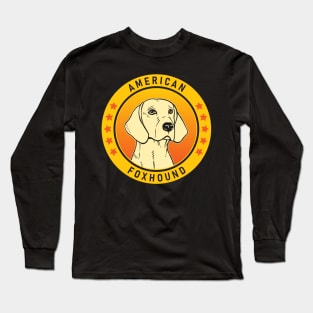 American Foxhound Dog Portrait Long Sleeve T-Shirt